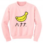 Harajuku Japanese Letter Banana Sweatshirts - Sweater