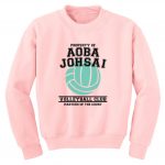 HAIKYUU AOBA JOHSAI VARSITY Pink Sweatshirts - Sweater